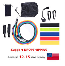 Load image into Gallery viewer, 17Pcs/Set Latex Resistance Bands Gym Door Anchor Ankle Straps With Bag Kit Set Yoga Exercise Fitness Band Rubber Loop Tube Bands
