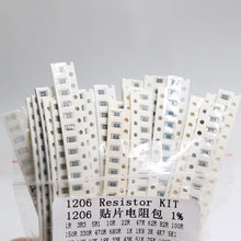 Load image into Gallery viewer, 1206 SMD Resistor Kit Assorted Kit 1ohm-1M ohm 1% 33valuesX 20pcs=660pcs Sample Kit