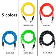 Load image into Gallery viewer, 17Pcs/Set Latex Resistance Bands Gym Door Anchor Ankle Straps With Bag Kit Set Yoga Exercise Fitness Band Rubber Loop Tube Bands