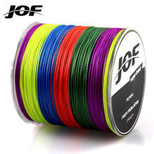 Load image into Gallery viewer, JOF 500M 300M 100M Multicolour PE Braided Wire 4 Strands Multifilament Japanese Fishing Line
