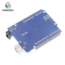 Load image into Gallery viewer, HWAYEH high quality One set UNO R3 CH340G+MEGA328P Chip 16Mhz For Arduino UNO R3 Development board + USB CABLE