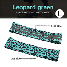 Load image into Gallery viewer, Printed Leopard Hip Resistance Bands Booty Leg Exercise Elastic Bands For Fitness Gym Yoga Stretching Training Workout Equipment