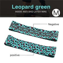 Load image into Gallery viewer, Printed Leopard Hip Resistance Bands Booty Leg Exercise Elastic Bands For Fitness Gym Yoga Stretching Training Workout Equipment