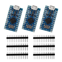 Load image into Gallery viewer, 3pcs Pro Micro ATmega32U4 5V/16MHz Development Board With 3 Row Pin Header for Arduino Leonardo Replace ATmega328 Pro Mini