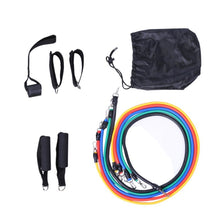 Load image into Gallery viewer, 17Pcs/Set Latex Resistance Bands Gym Door Anchor Ankle Straps With Bag Kit Set Yoga Exercise Fitness Band Rubber Loop Tube Bands