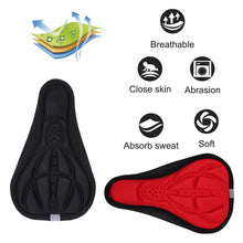 Load image into Gallery viewer, MTB Mountain Bike Cycling Thickened Extra Comfort Ultra Soft Silicone 3D Gel Pad Cushion Cover Bicycle Saddle Seat 4 Colors
