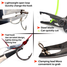 Load image into Gallery viewer, MNFT Fishing Plier Scissor Braid Line Lure Cutter Hook Remover etc. Tackle Tool Cutting Fish Use Tongs Multifunction Scissors
