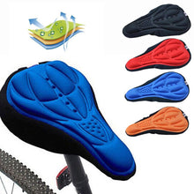 Load image into Gallery viewer, MTB Mountain Bike Cycling Thickened Extra Comfort Ultra Soft Silicone 3D Gel Pad Cushion Cover Bicycle Saddle Seat 4 Colors
