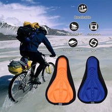 Load image into Gallery viewer, MTB Mountain Bike Cycling Thickened Extra Comfort Ultra Soft Silicone 3D Gel Pad Cushion Cover Bicycle Saddle Seat 4 Colors
