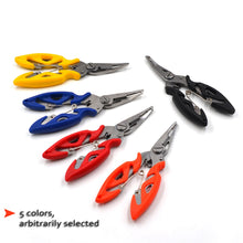 Load image into Gallery viewer, MNFT Fishing Plier Scissor Braid Line Lure Cutter Hook Remover etc. Tackle Tool Cutting Fish Use Tongs Multifunction Scissors
