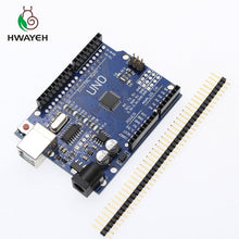 Load image into Gallery viewer, HWAYEH high quality One set UNO R3 CH340G+MEGA328P Chip 16Mhz For Arduino UNO R3 Development board + USB CABLE
